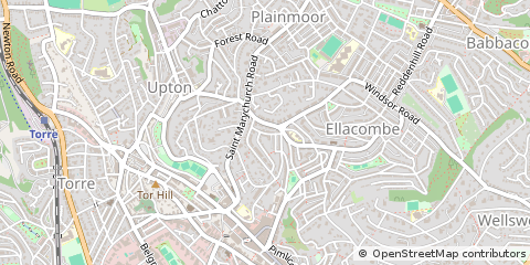 Map of Torquay, Devon