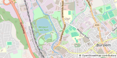 Map of Stoke-on-Trent, Staffordshire