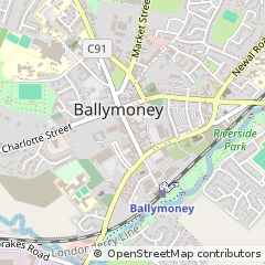 Map of Ballymoney, County Antrim