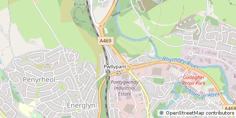 Map of Caerphilly