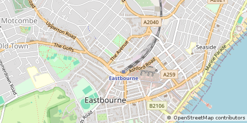 Map of Eastbourne, East Sussex