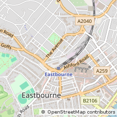 Map of Eastbourne, East Sussex