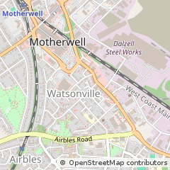 Map of Motherwell, Lanarkshire