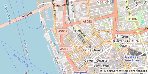 Map of Liverpool, Merseyside