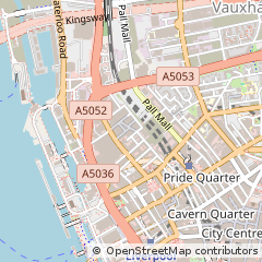 Map of Liverpool, Merseyside
