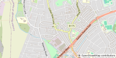 Map of Romford, Essex