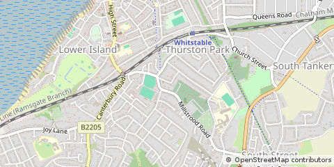 Map of Whitstable, Kent
