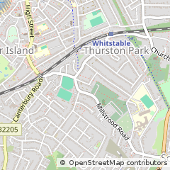Map of Whitstable, Kent