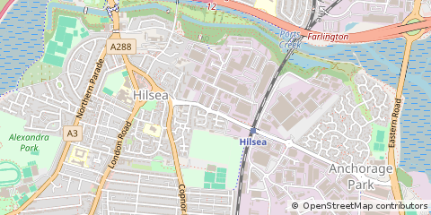 Map of Hilsea, Portsmouth Hampshire