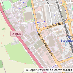 Map of Stevenage, Hertfordshire