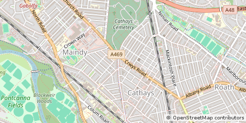 Map of Cardiff