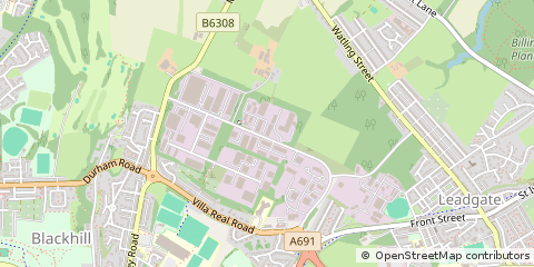 Map of Consett