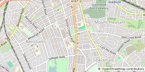 Map of Gateshead