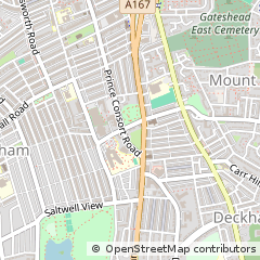 Map of Gateshead