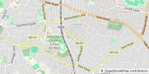 Map of Altrincham, Cheshire