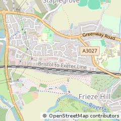 Map of Taunton, Somerset