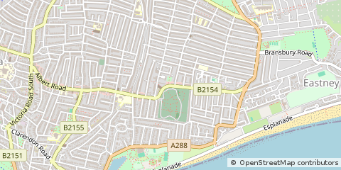 Map of Southsea, Hampshire