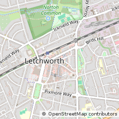 Map of Letchworth Garden City, Hertfordshire