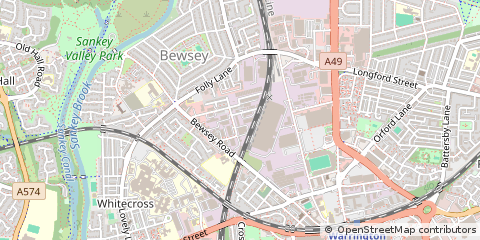 Map of Warrington