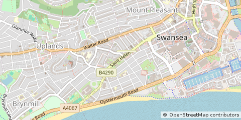 Map of Swansea