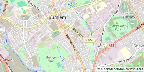 Map of Stoke-on-Trent, Staffordshire