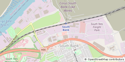 Map of Middlesbrough, Cleveland
