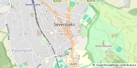Map of Sevenoaks, Kent