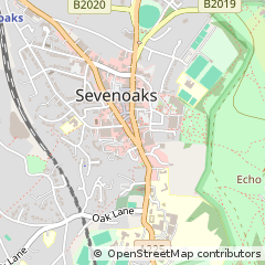 Map of Sevenoaks, Kent