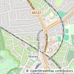Map of Sutton Coldfield, West Midlands