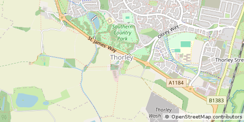 Map of Thorley, Hertfordshire