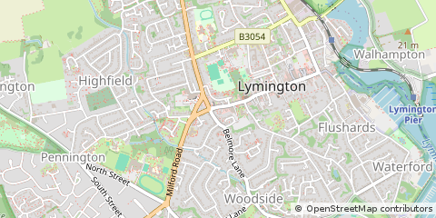 Map of Lymington, Hampshire