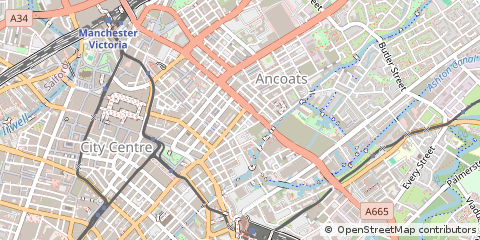 Map of Manchester, Greater Manchester