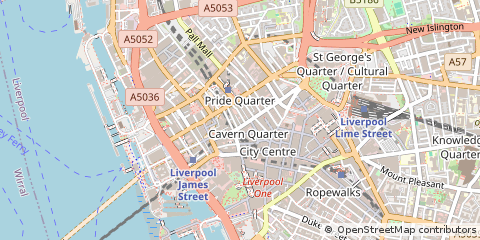 Map of Liverpool, Merseyside