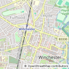 Map of Winchester, Hampshire