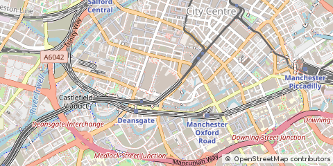 Map of Manchester, Greater Manchester