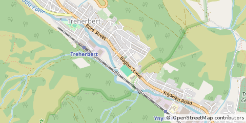 Map of Treorchy, MID Glamorgan