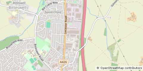 Map of Lutterworth, Leicestershire