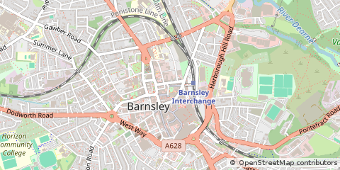 Map of Barnsley, South Yorkshire