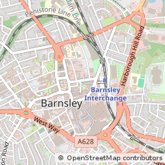 Map of Barnsley, South Yorkshire