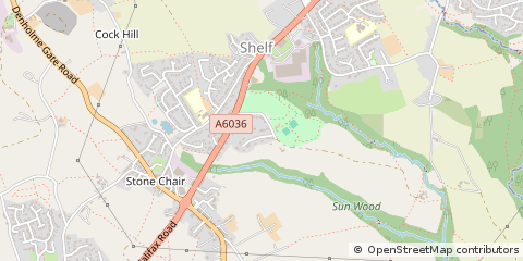 Map of Halifax, West Yorkshire
