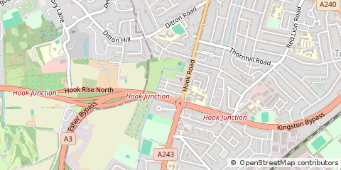 Map of Surbiton, Surrey