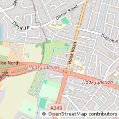 Map of Surbiton, Surrey