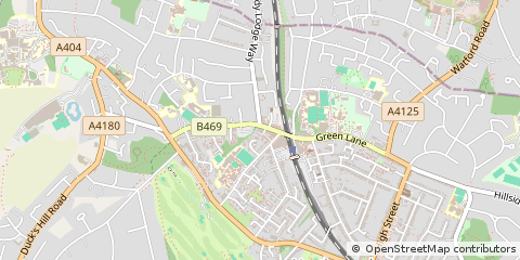 Map of Northwood, Middlesex