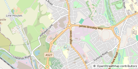 Map of Stoke-on-Trent, Staffs