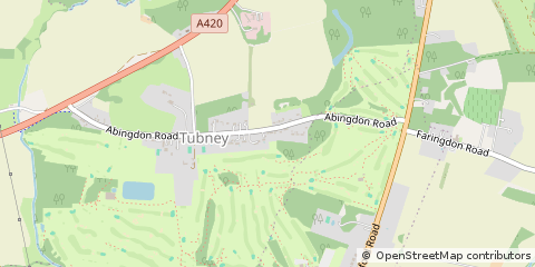Map of Tubney, Oxfordshire