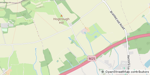 Map of Brasted, Kent