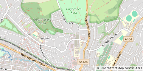 Map of High Wycombe, Middlesex