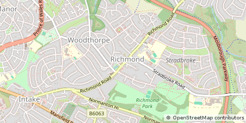 Map of Sheffield, South Yorkshire