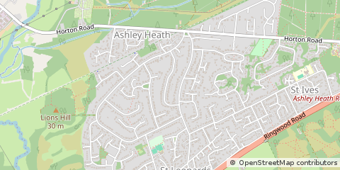 Map of Ringwood, Dorset