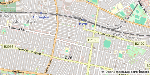 Map of Hove, East Sussex